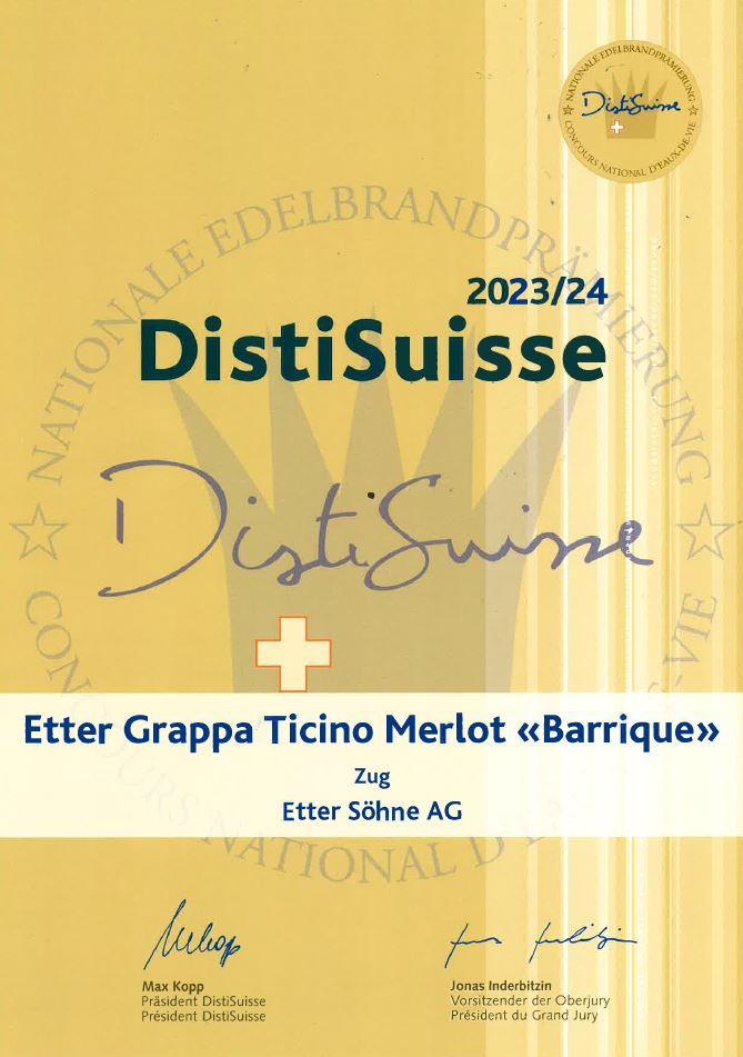 Etter Grappa Ticino Merlot