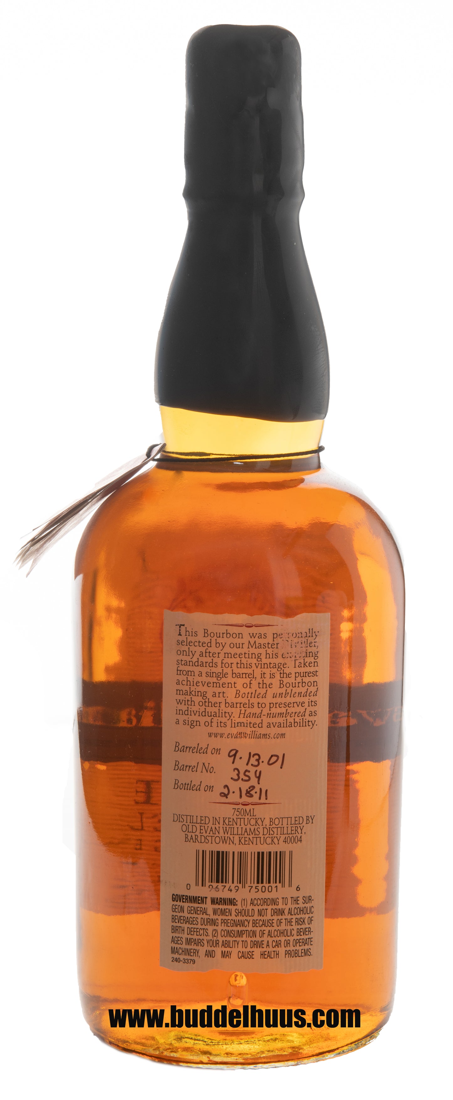 Evan Williams Single Barrel 2001