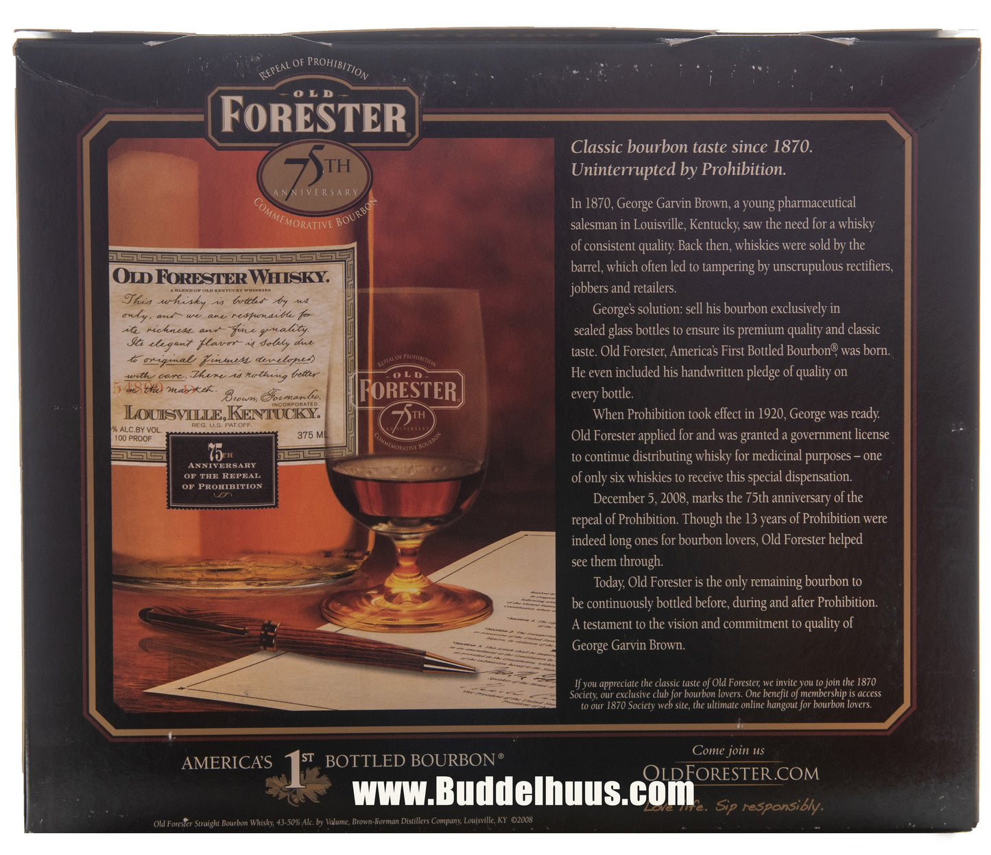 Old Forester 75th Anniversary Repeal of Prohibition