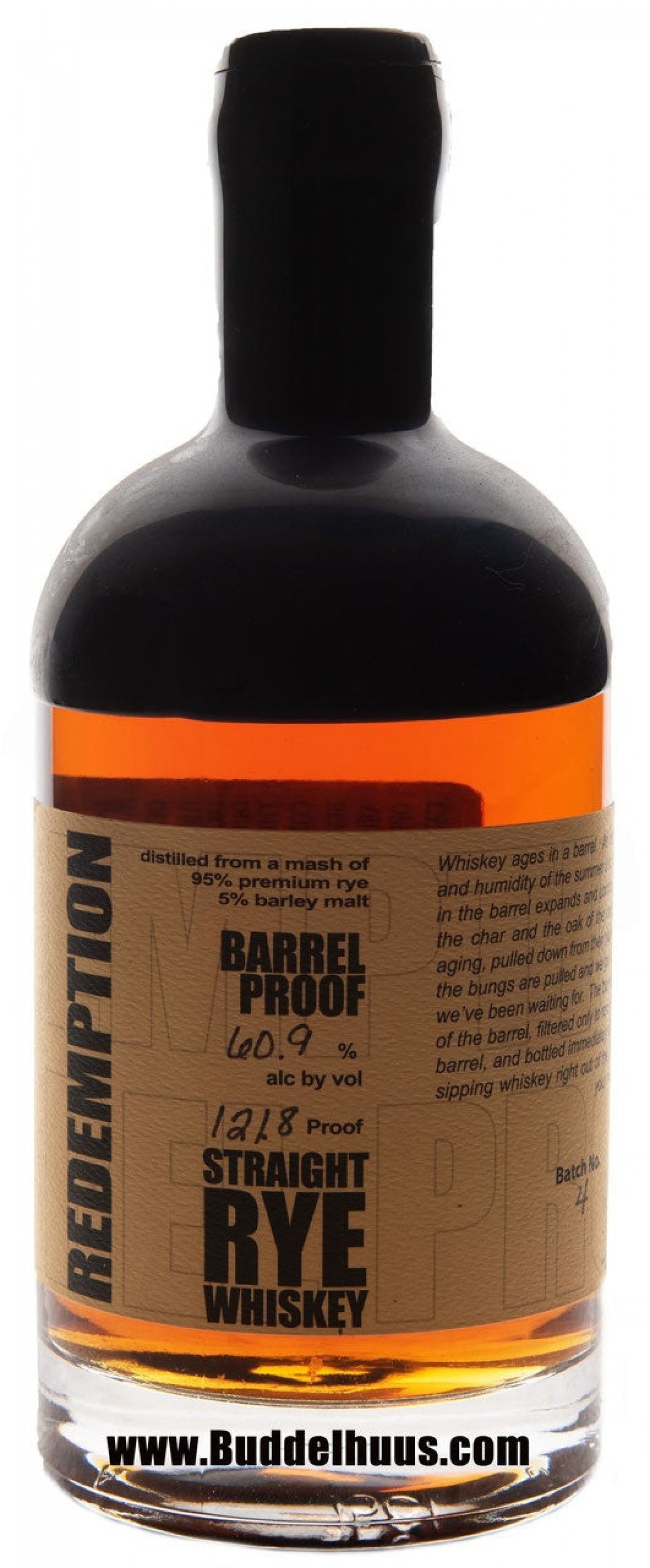 Redemption Rye 6 yo Barrel Proof