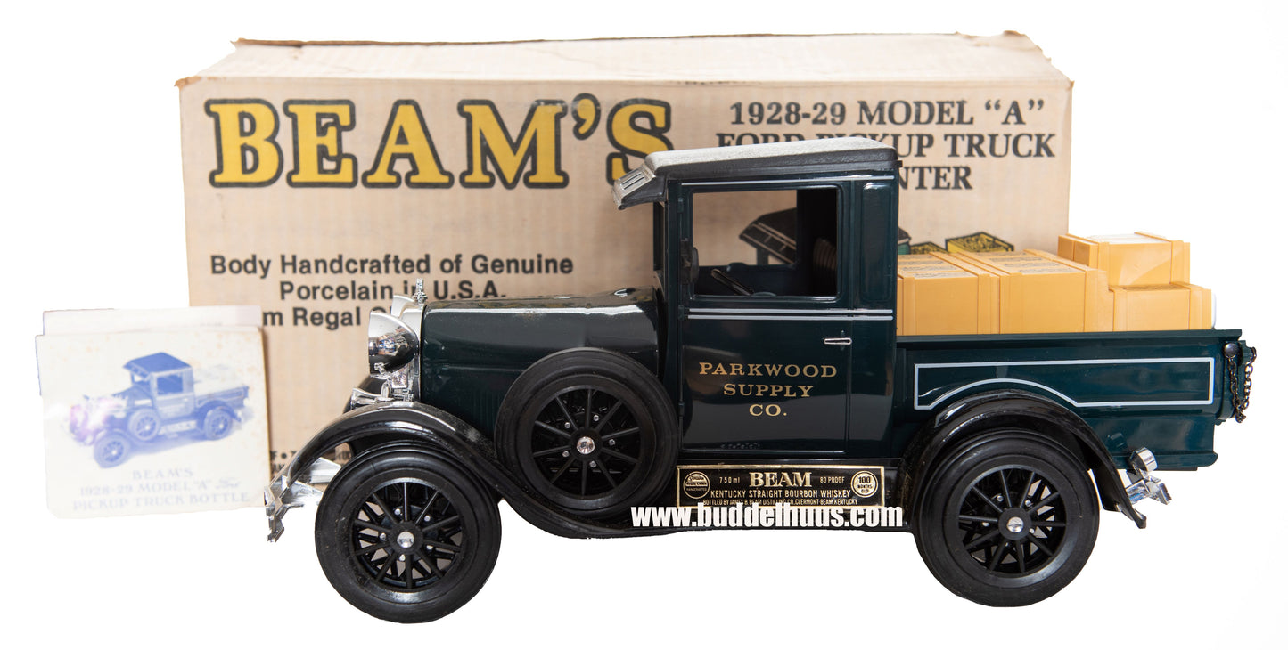 Jim Beam 100 Month Old 1928-29 Model A Ford Pickup Truck Decanter (1980s)