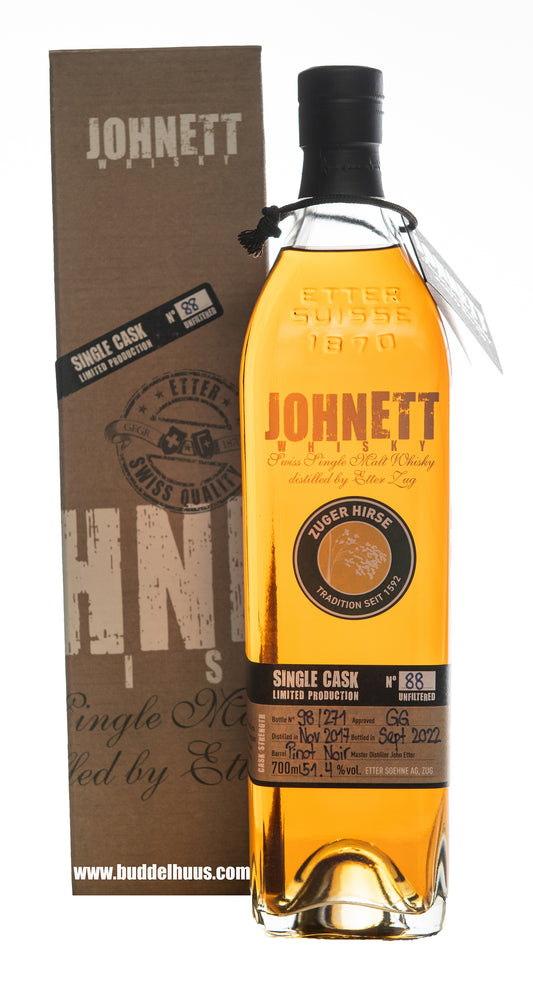 JOHNETT Single Cask No 88 Schweizer Hirse Whisky 2017