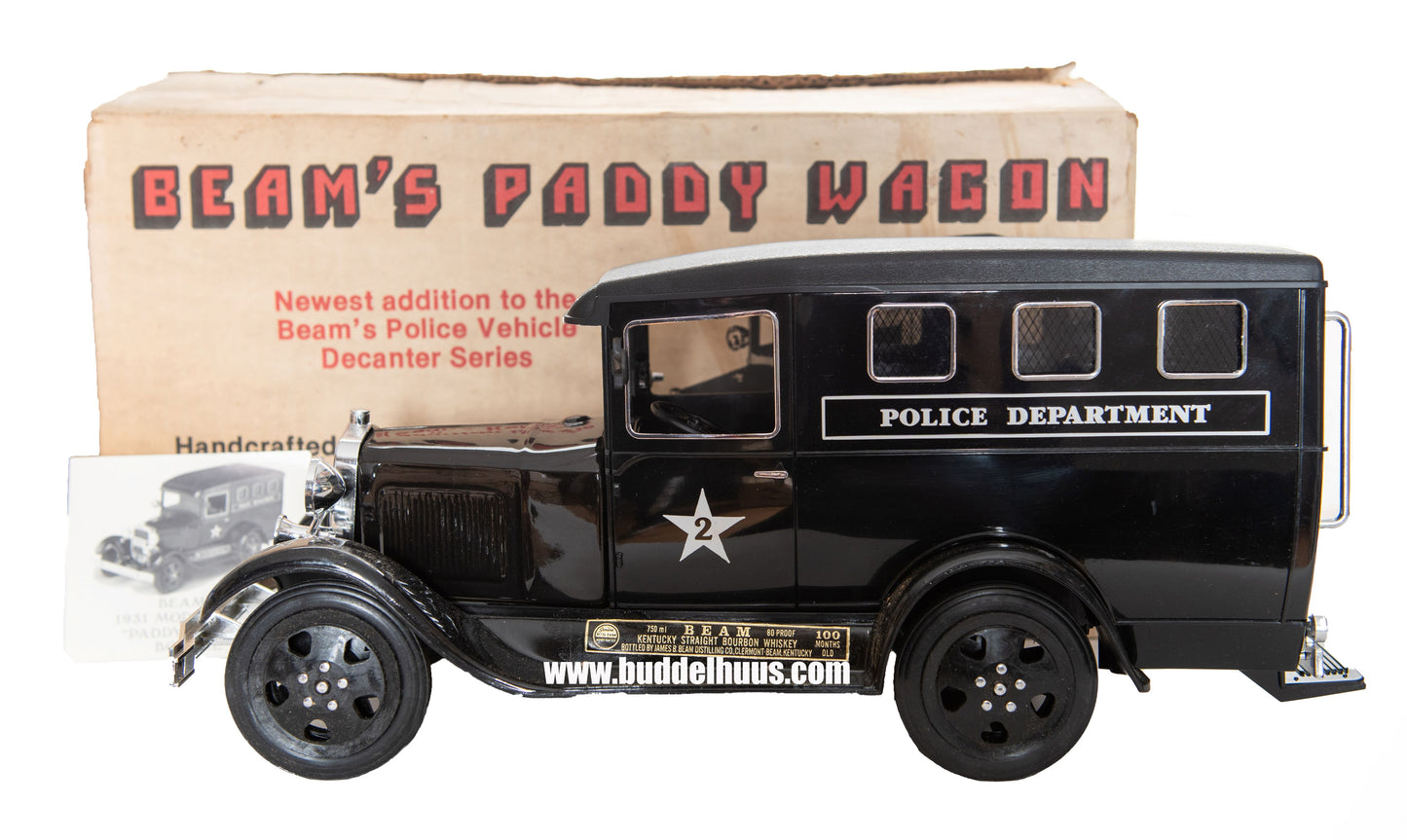 Jim Beam 100 Month Old 1931 Model A Paddy Wagon Decanter (1980s)