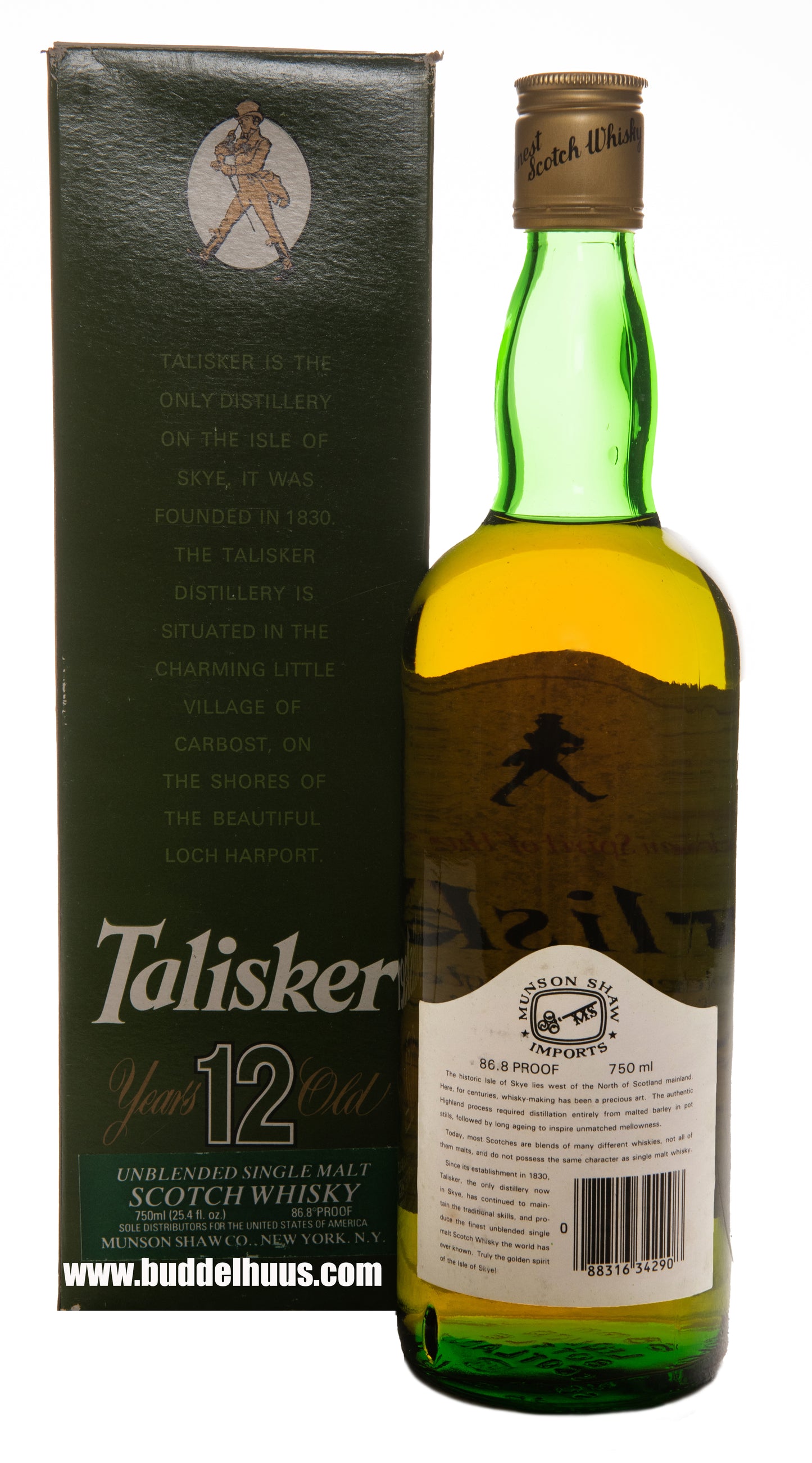 Talisker 12 yo Unblended Single Malt by John Walker & Sons (1980s bottling)