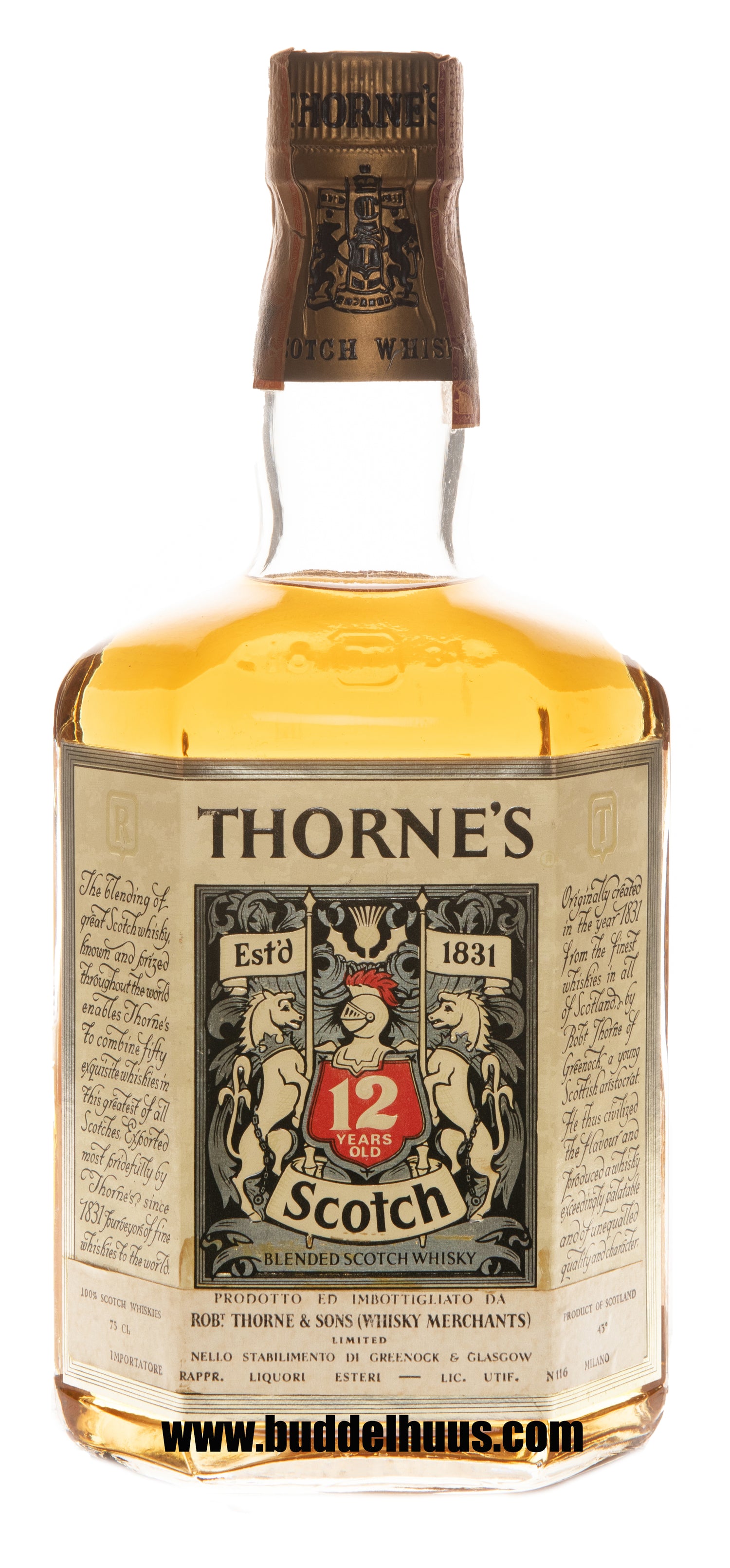 Thorne's 12 yo Scotch 1970s